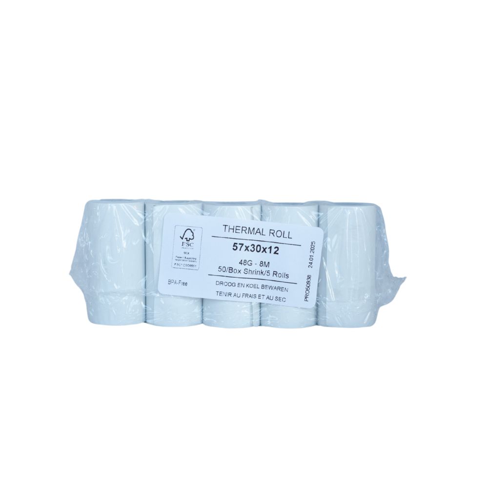 Thermische Pinrollen 57x30x12mm Thermische Pinrollen 57x30x12mm