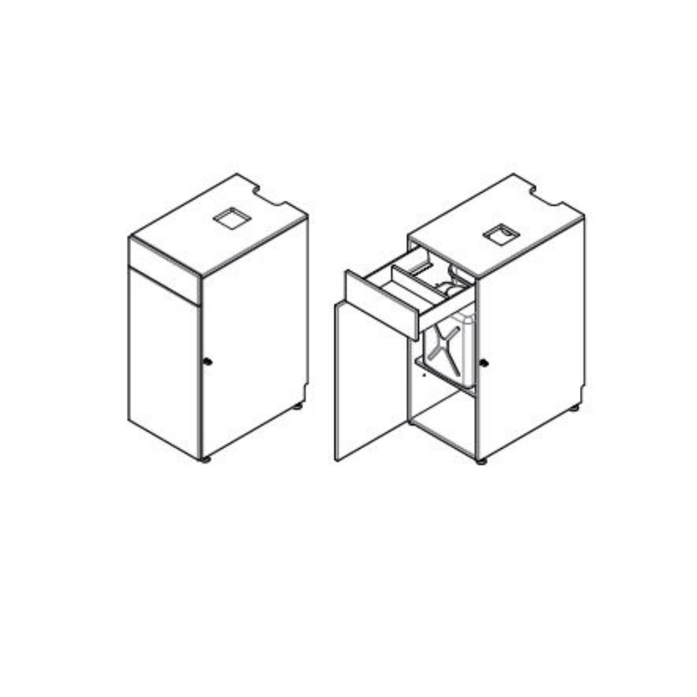 Onderkast OBX Met Doorvoer Zwart Onderkast OBX Met Doorvoer Zwart