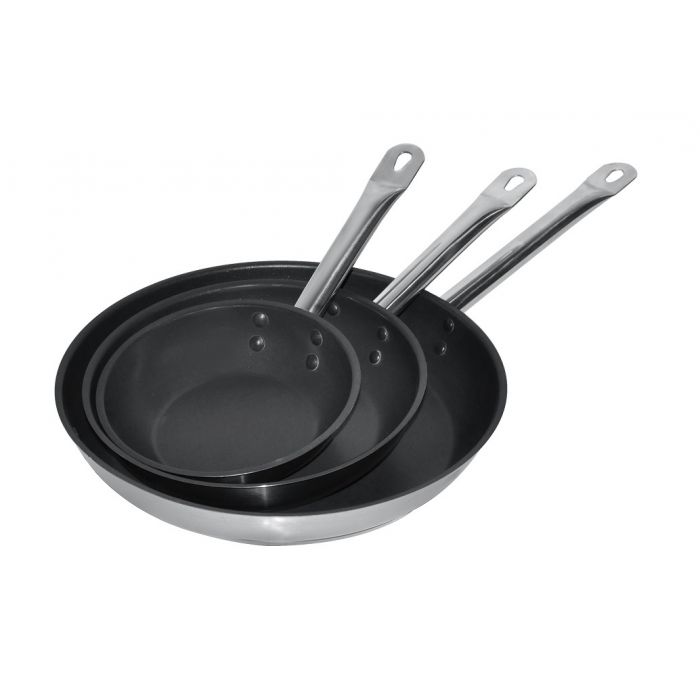 Koekenpan rvs/teflon ø24 - 2,3L