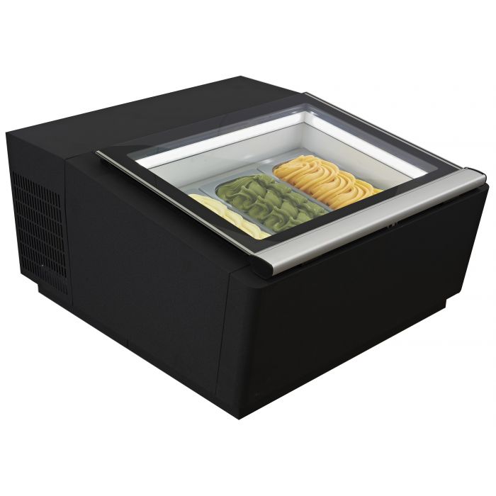 Schepijsvitrine Tafelmodel Zwart