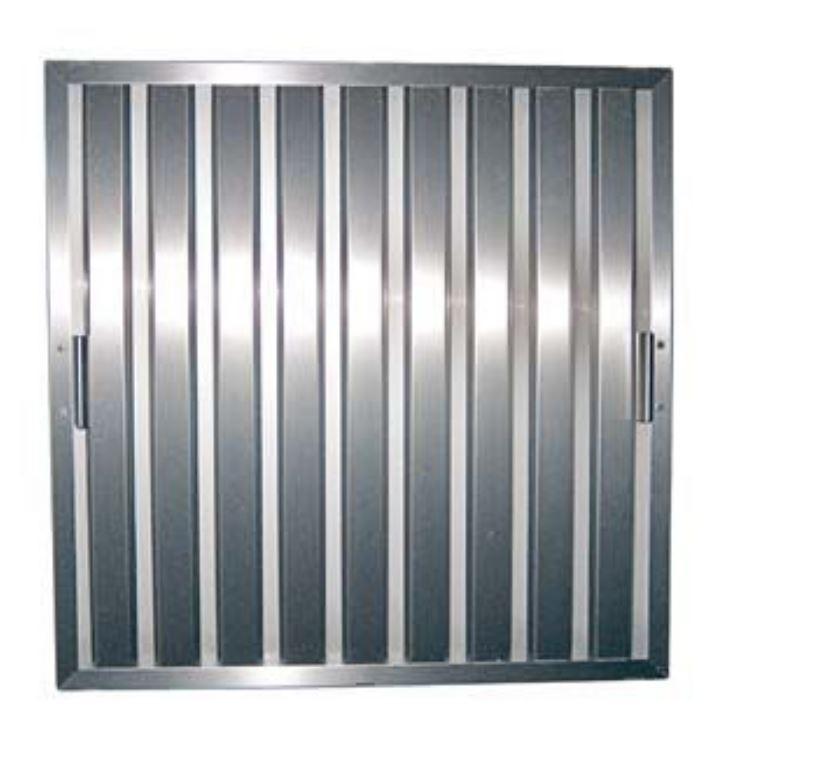 Lamellen Filter RVS 495x495x20mm Lamellen Filter RVS 495x495x20mm