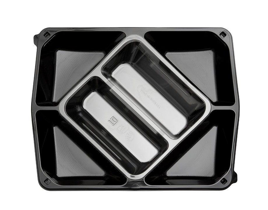 Tapasschaal RPET 6-Vaks Zwart Tapasschaal RPET 6-Vaks Zwart