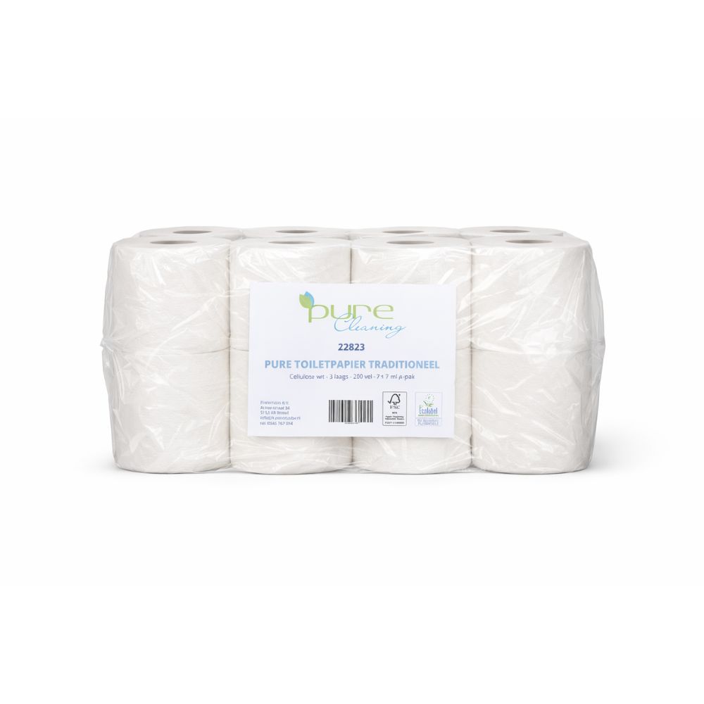 Pure Toiletpapier Cellulose 3-Lgs