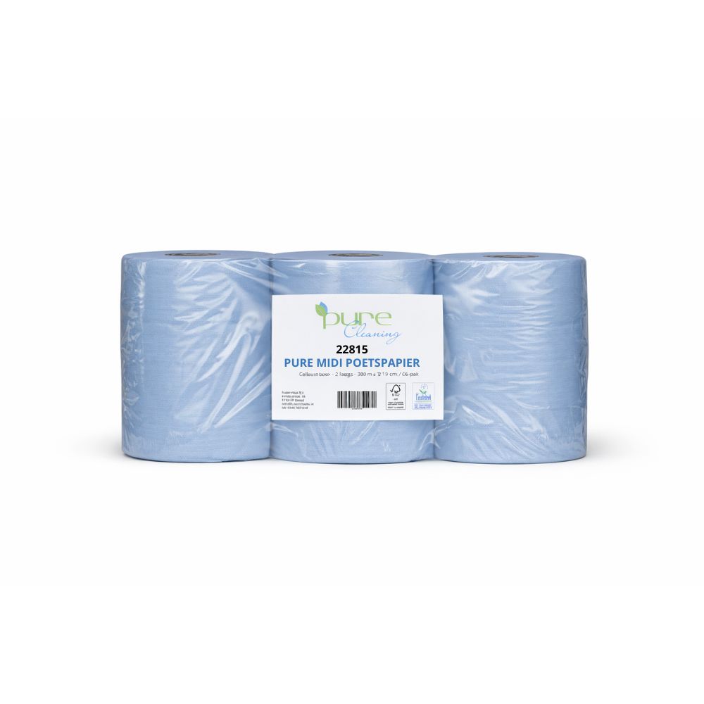 Pure Midi Poetsrol Blauw 1-Lgs Pure Midi Poetsrol Blauw 1-Lgs