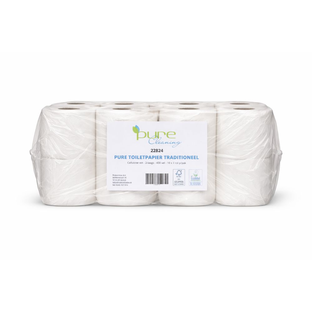 Pure Toiletpapier Cellulose 2-Lgs Pure Toiletpapier Cellulose 2-Lgs