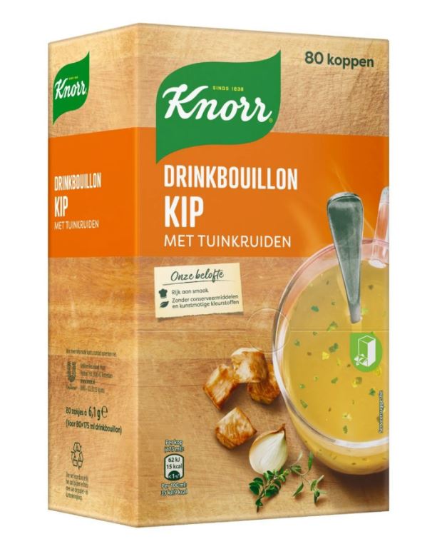 Knorr Drinkbouillon Kip Tuinkruiden 80st Knorr Drinkbouillon Kip Tuinkruiden 80st